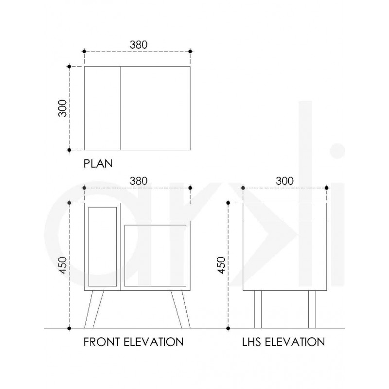 2 Rectangles Corner Table