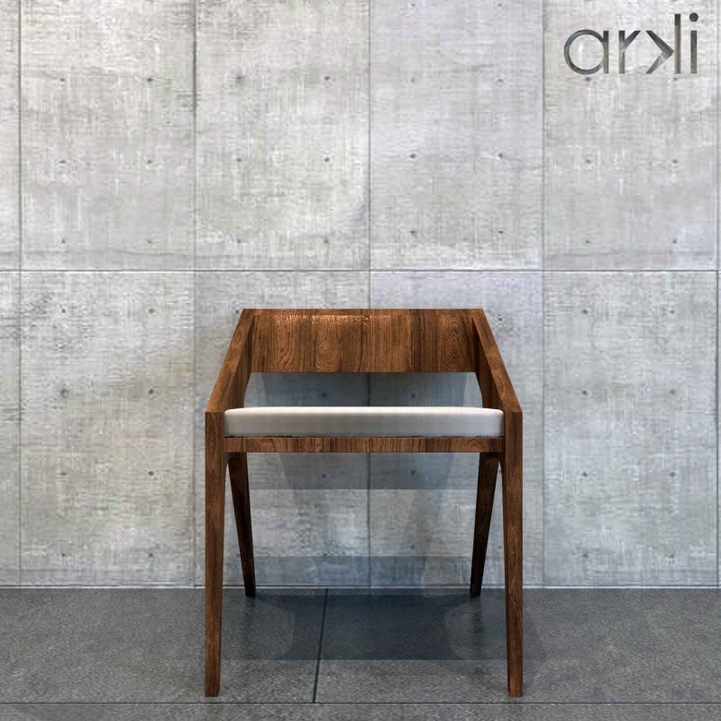 Angular Wooden Dining Chair