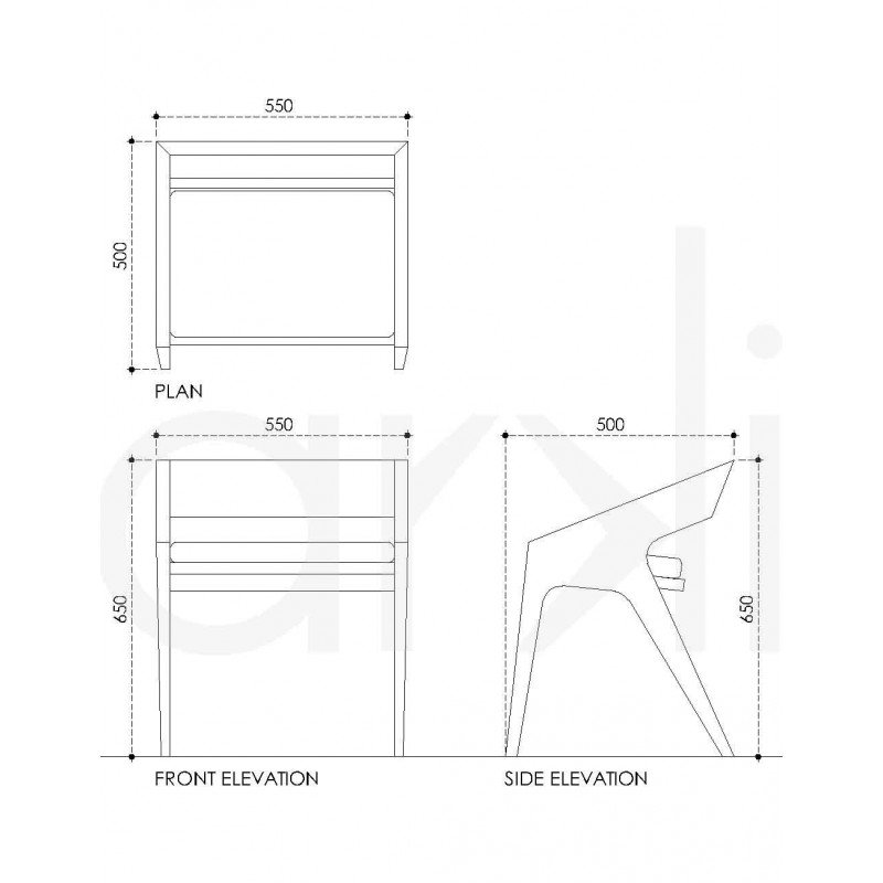 Angular Wooden Dining Chair