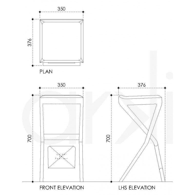 Cross Leg Bar Stool