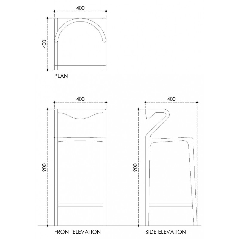 Curve Back Tall Chair