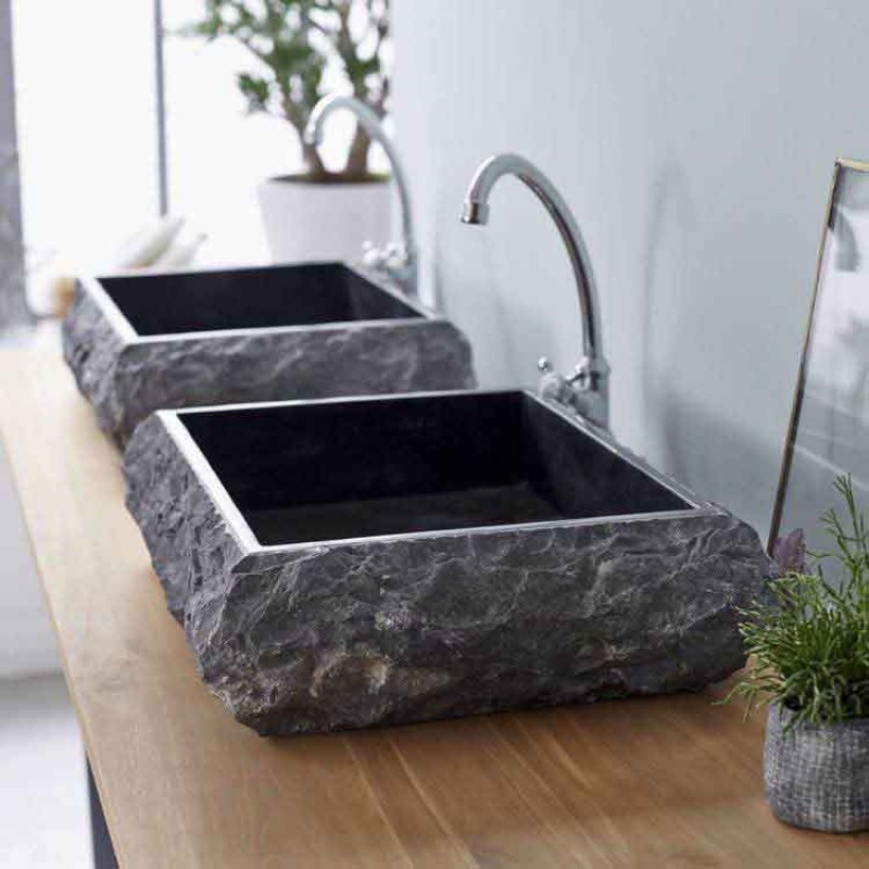 Black Granite Basin Handcut