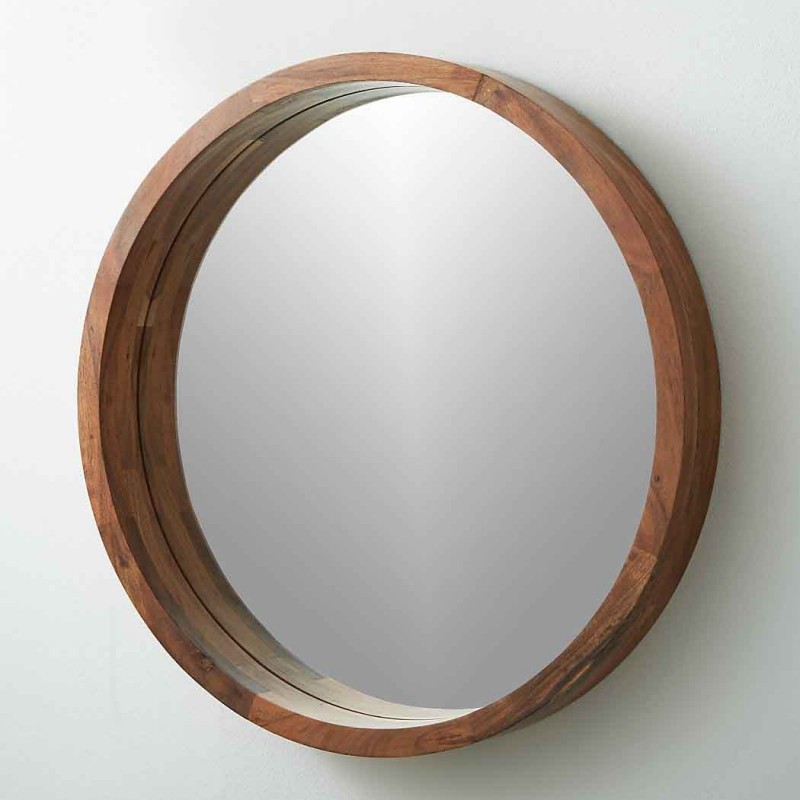 Teak Ring Mirror