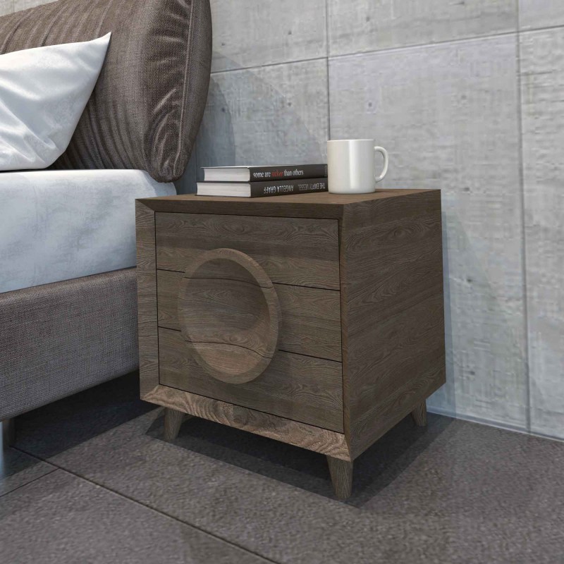 Disc Handle Bed-Side Table
