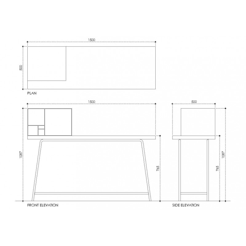 Golden Ratio Organizer Study Desk