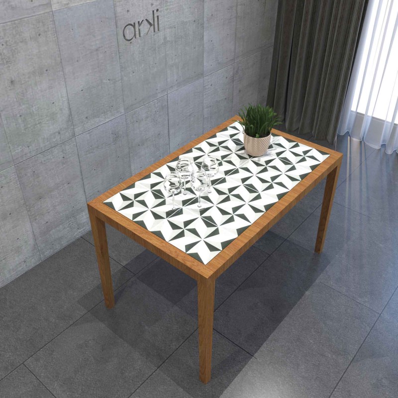 Handmade Tile Top Dining Table