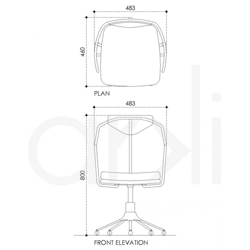 Metal Study Chair