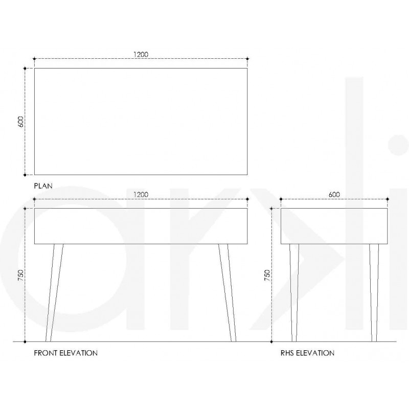 Oval Cut Study Desk