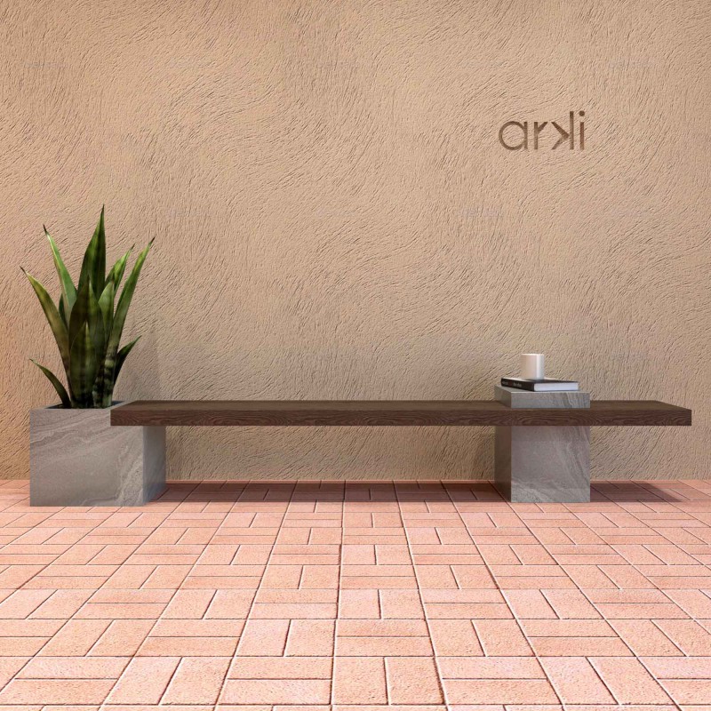 Sandstone Planter Bench