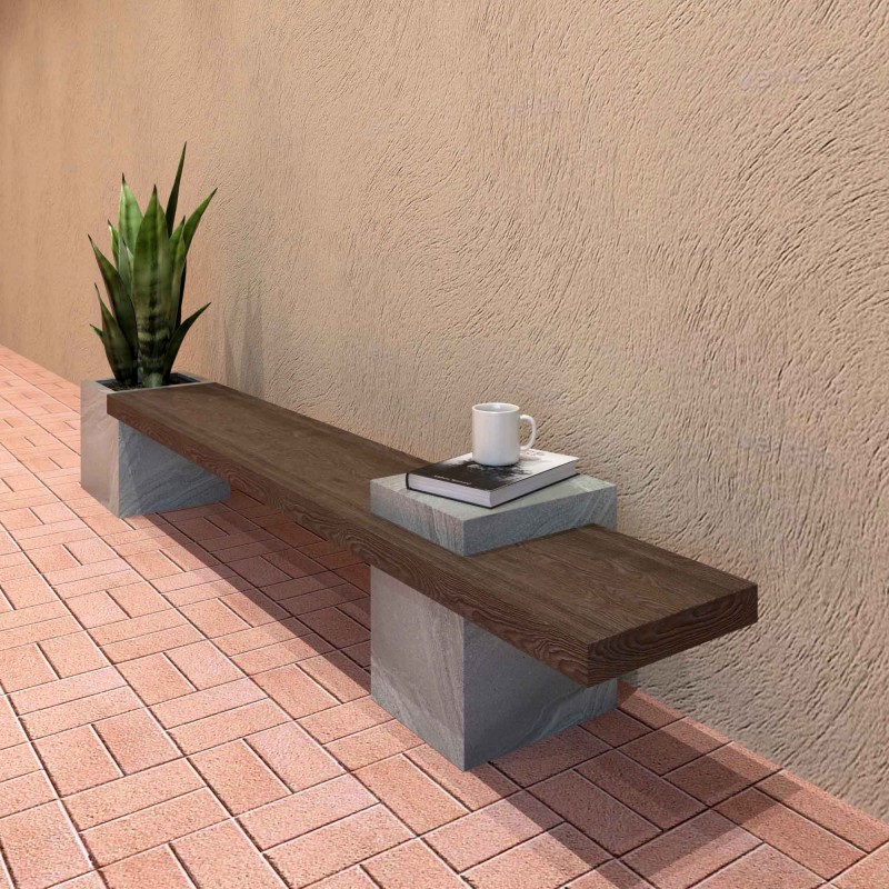 Sandstone Planter Bench