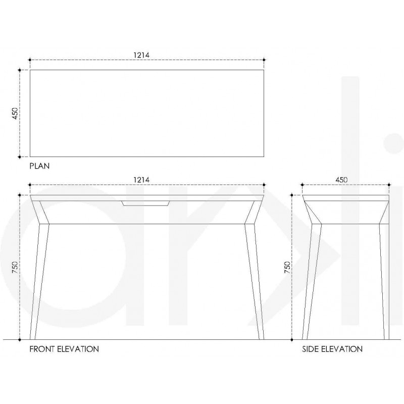 Taper Leg Study Desk