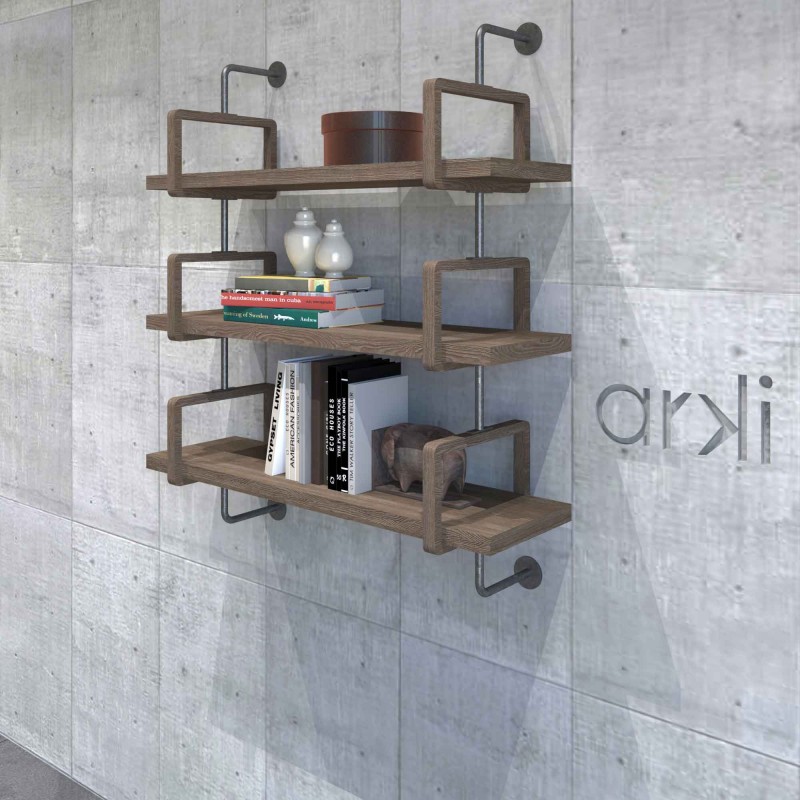 Teak Wood Loop Shelving