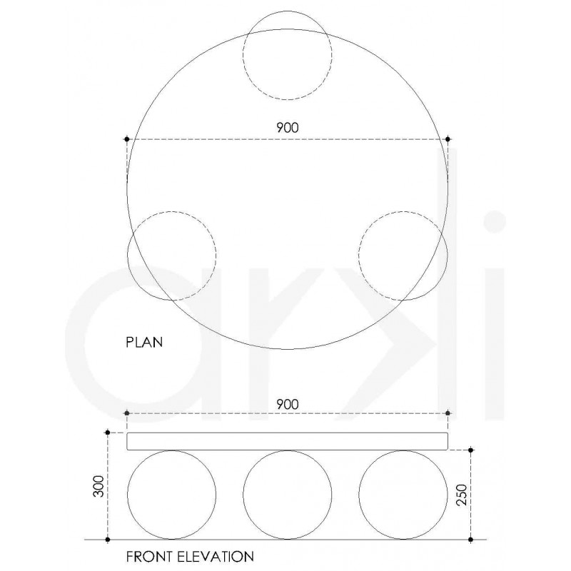 Trisphere Center Table